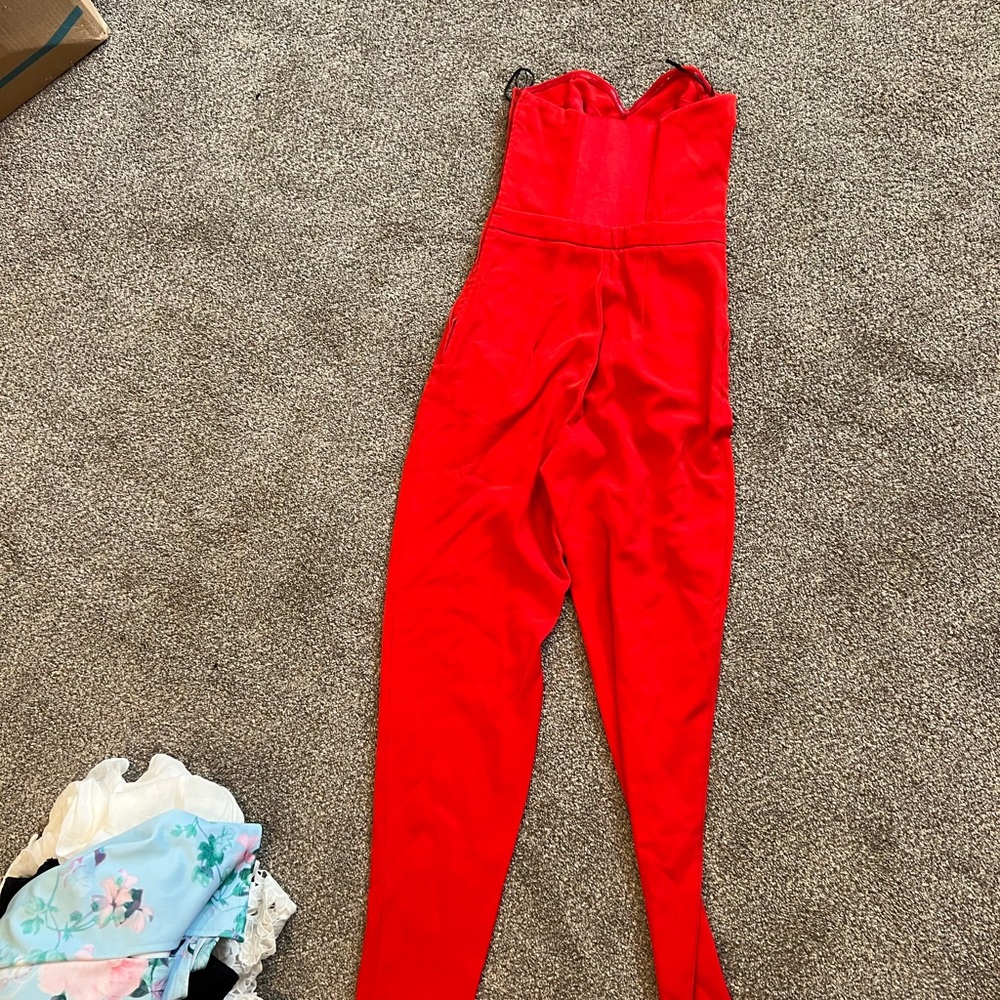 H&M red jumpsuit